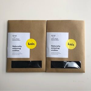 2 Knix Cotton Modal Essential Bikini Set of 2 Size Small Black